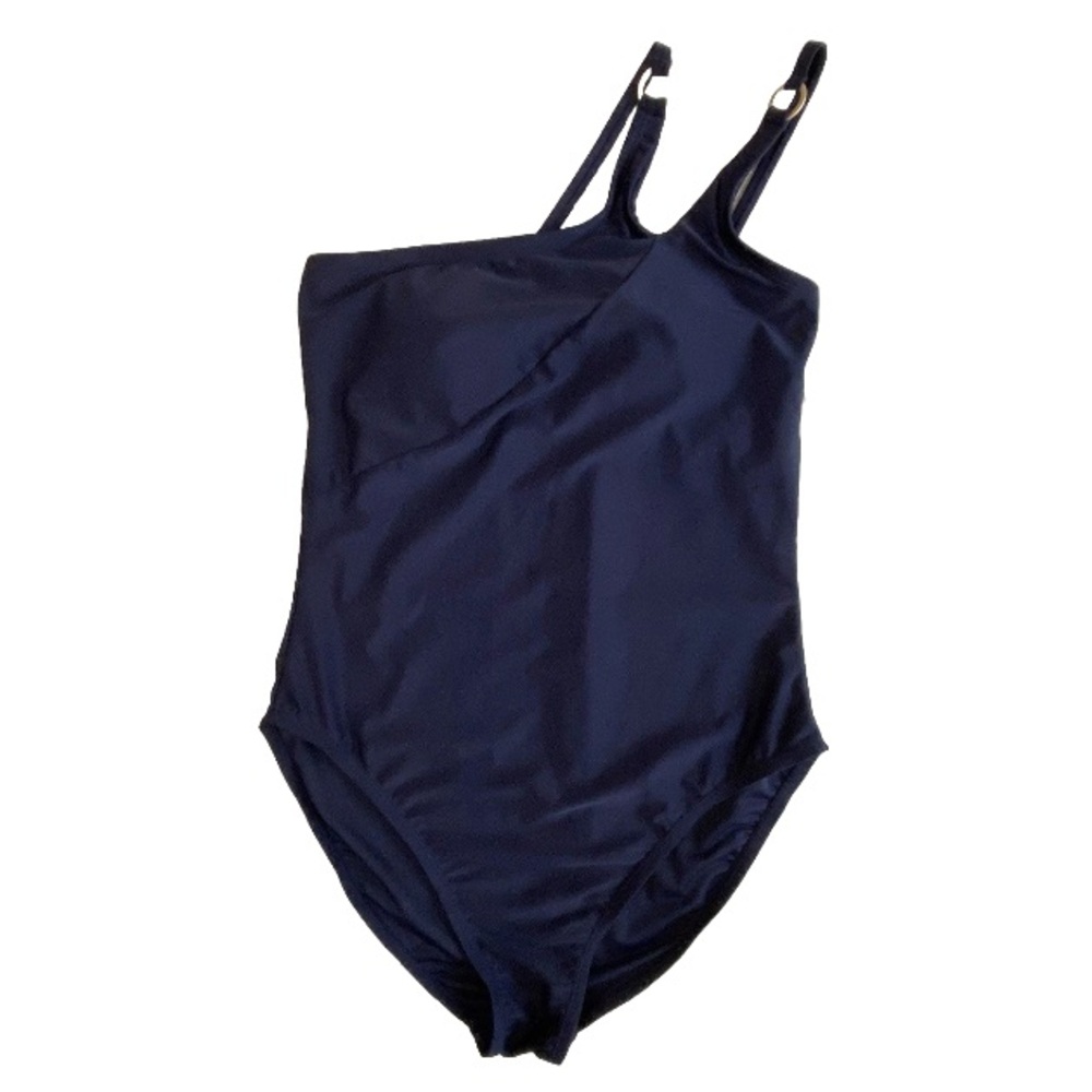 🆕 Jessica Simpson Swimsuit Womens Large Navy Blue One Piece Bathing Suit NEW NWT